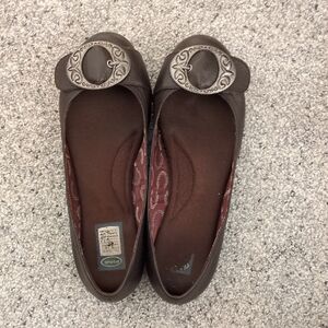 Dr. Scholl's Brown Leather Women's Flats
